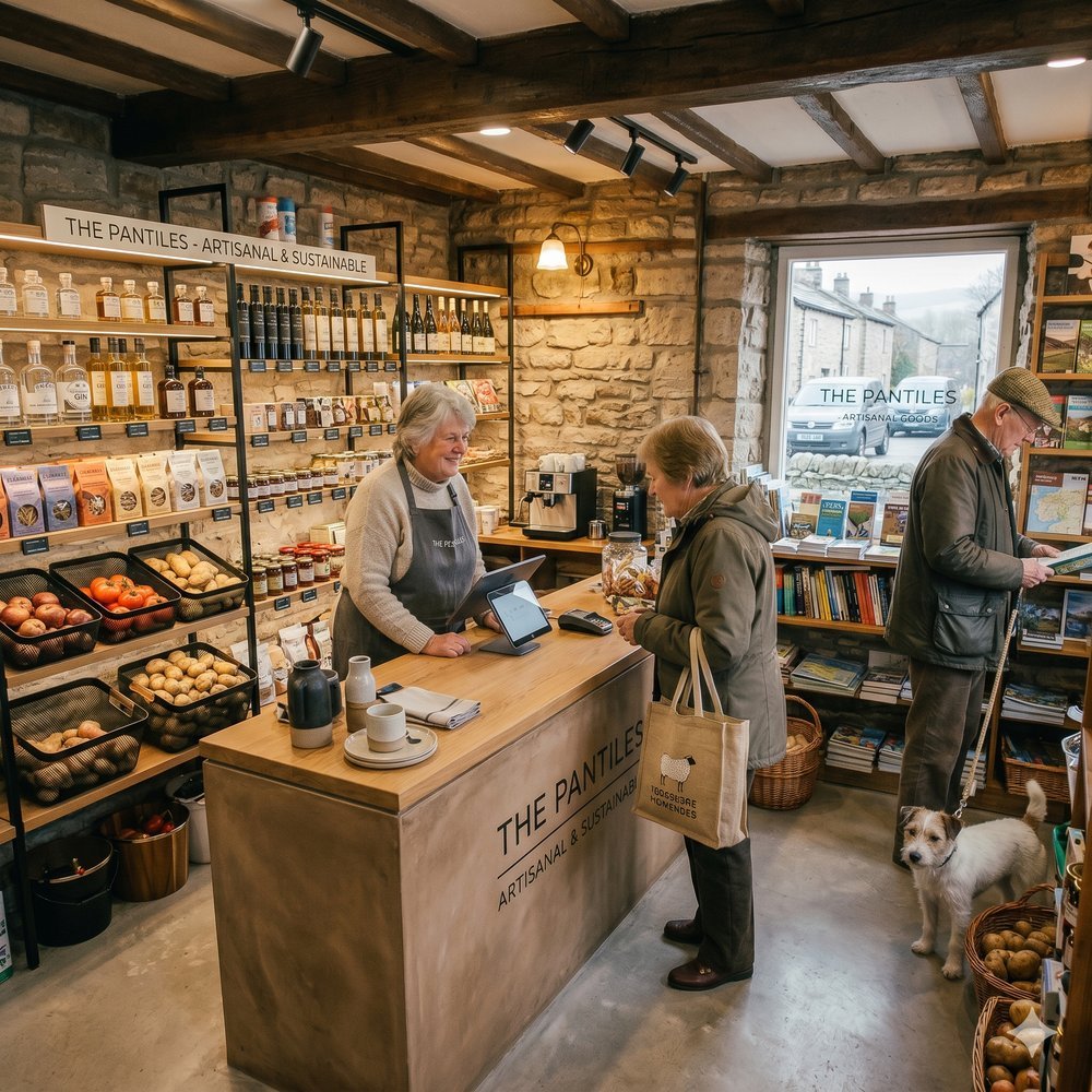 Independent shops and market-town retail in Skipton.